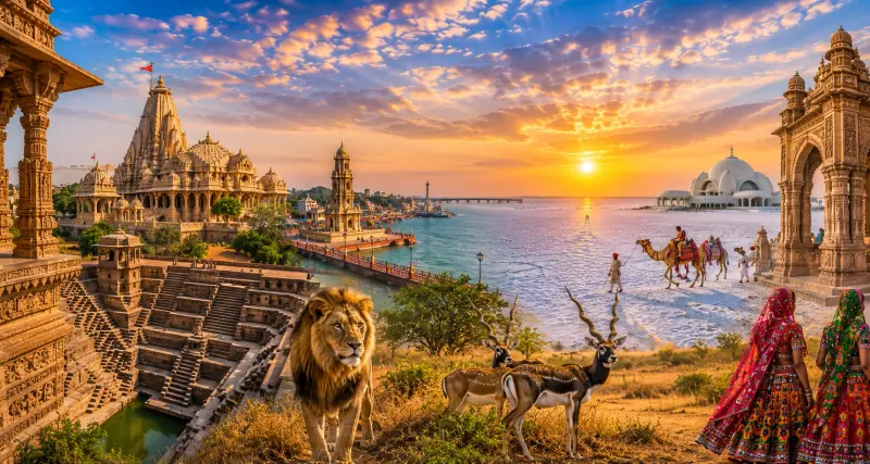 Vibrant Gujarat Heritage & Sacred Yatra: 7 Nights 8 Days Statue of Unity, Somnath, Dwarka & Rann of Kutch Tour