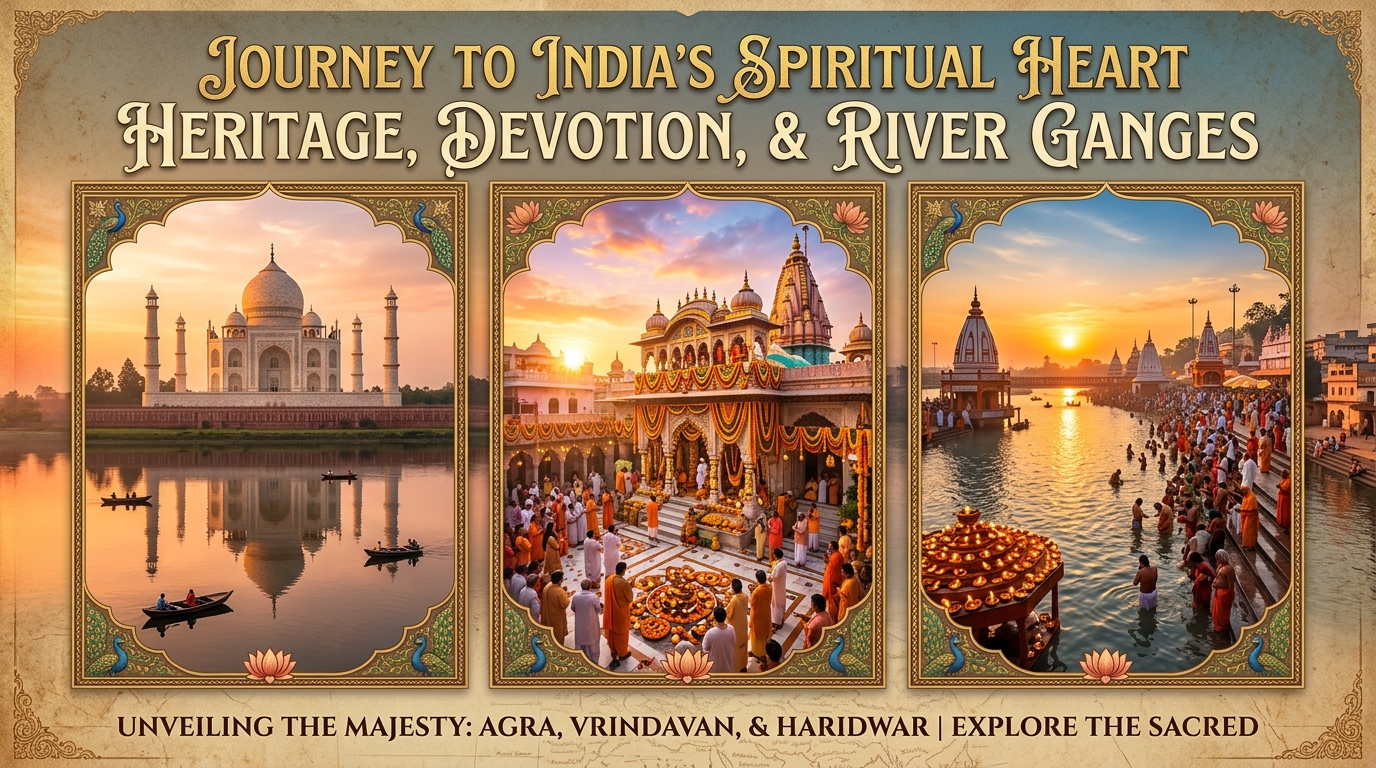 Agra Vrindavan Haridwar Heritage & Devotional Tour: 9 Nights 10 Days Cultural Loop