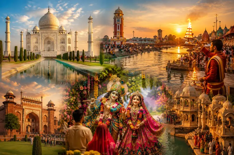 Agra - Vrindavan - Haridwar Devotional Loop: 9 Nights 10 Days Heritage & Spiritual Tour
