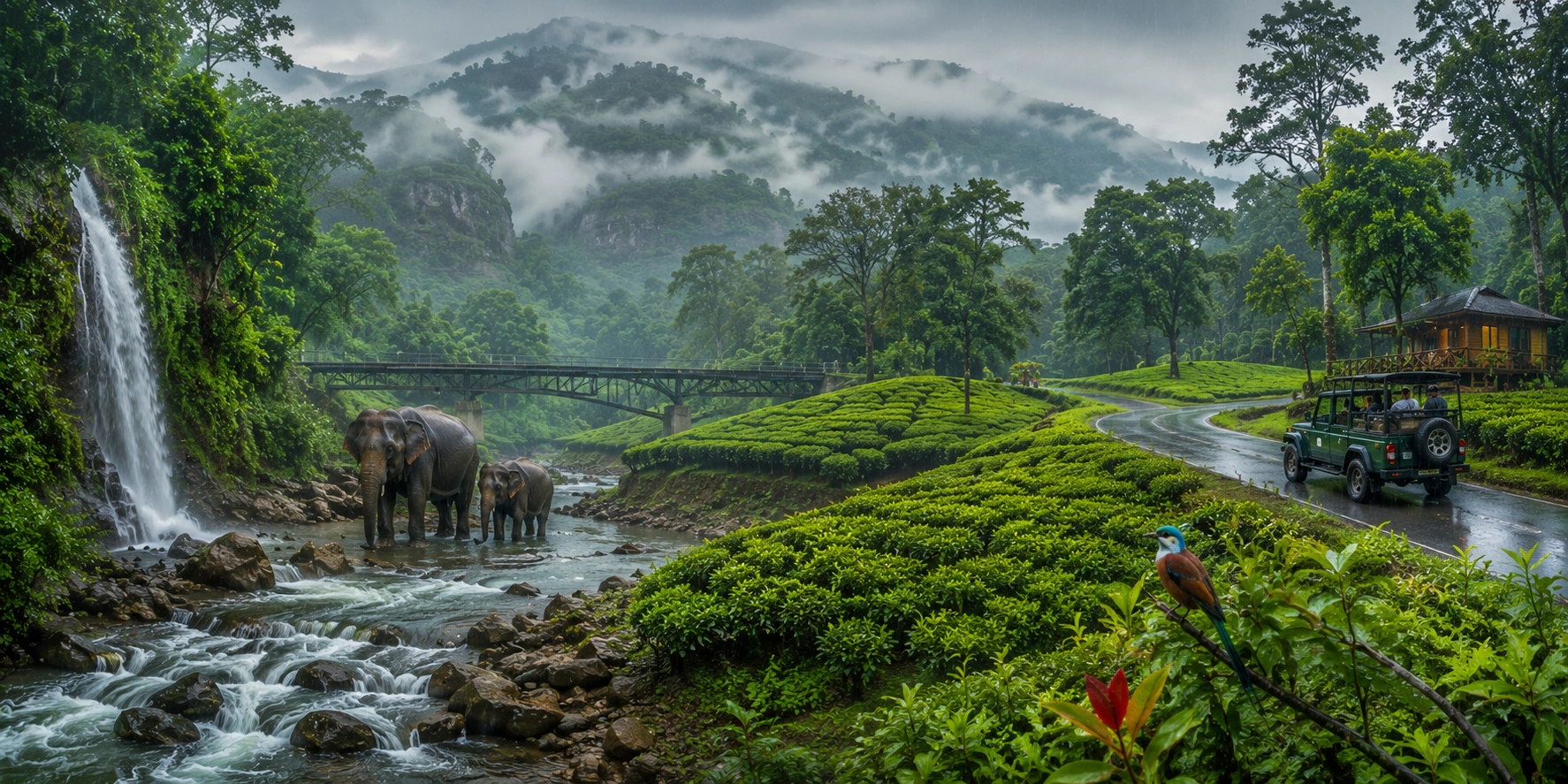 Dooars Monsoon Special: 2 Nights 3 Days Resort Stay & 7-Point Jungle Safari Group Tour