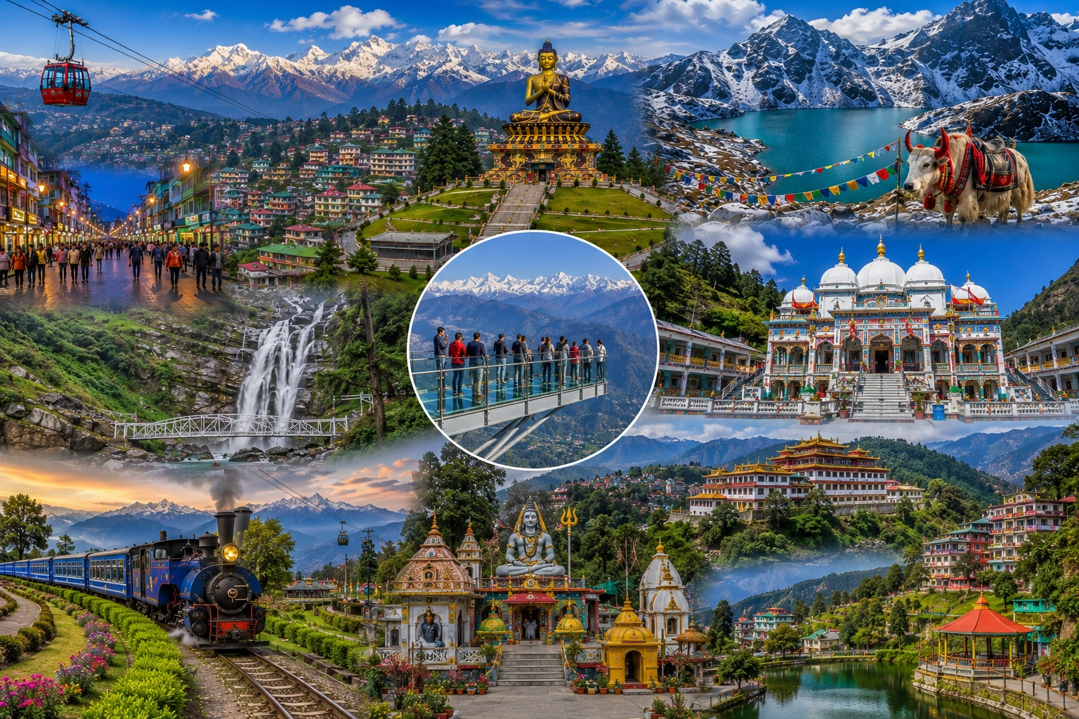 Grand Himalayan Expedition: 10 Nights 11 Days Gangtok, North Sikkim, Namchi Chardham, Pelling & Darjeeling Tour