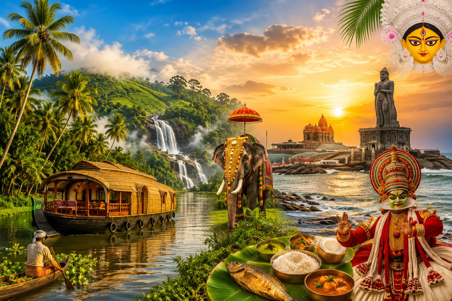Kerala with Kanyakumari Durga Puja Special 2026: Kolkata Group Tour (15 Oct) — God's Own Country