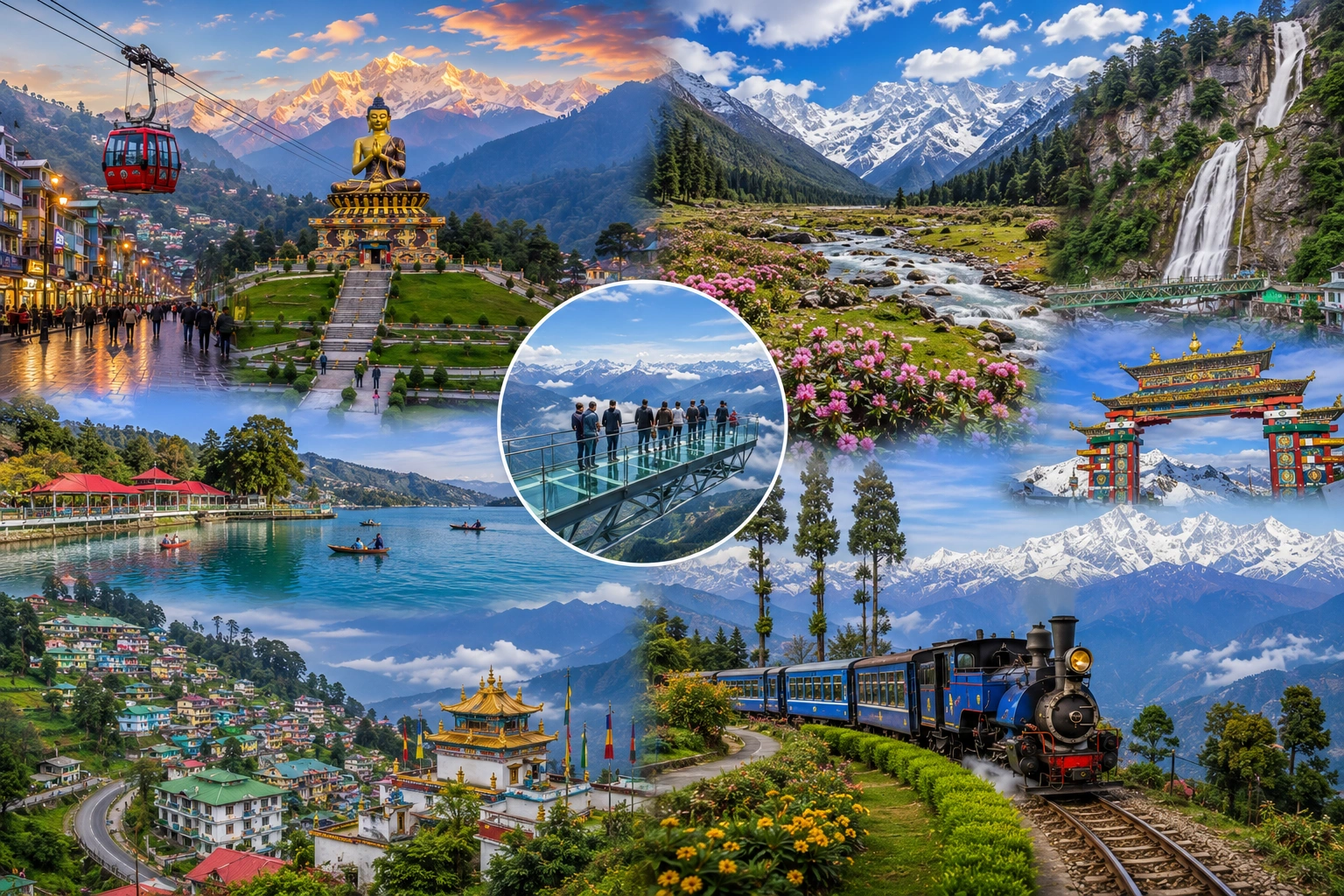 Ultimate Sikkim & Darjeeling Explorer: 8 Nights 9 Days Gangtok, Lachung, Yumthang, Pelling Skywalk & Tiger Hill Tour